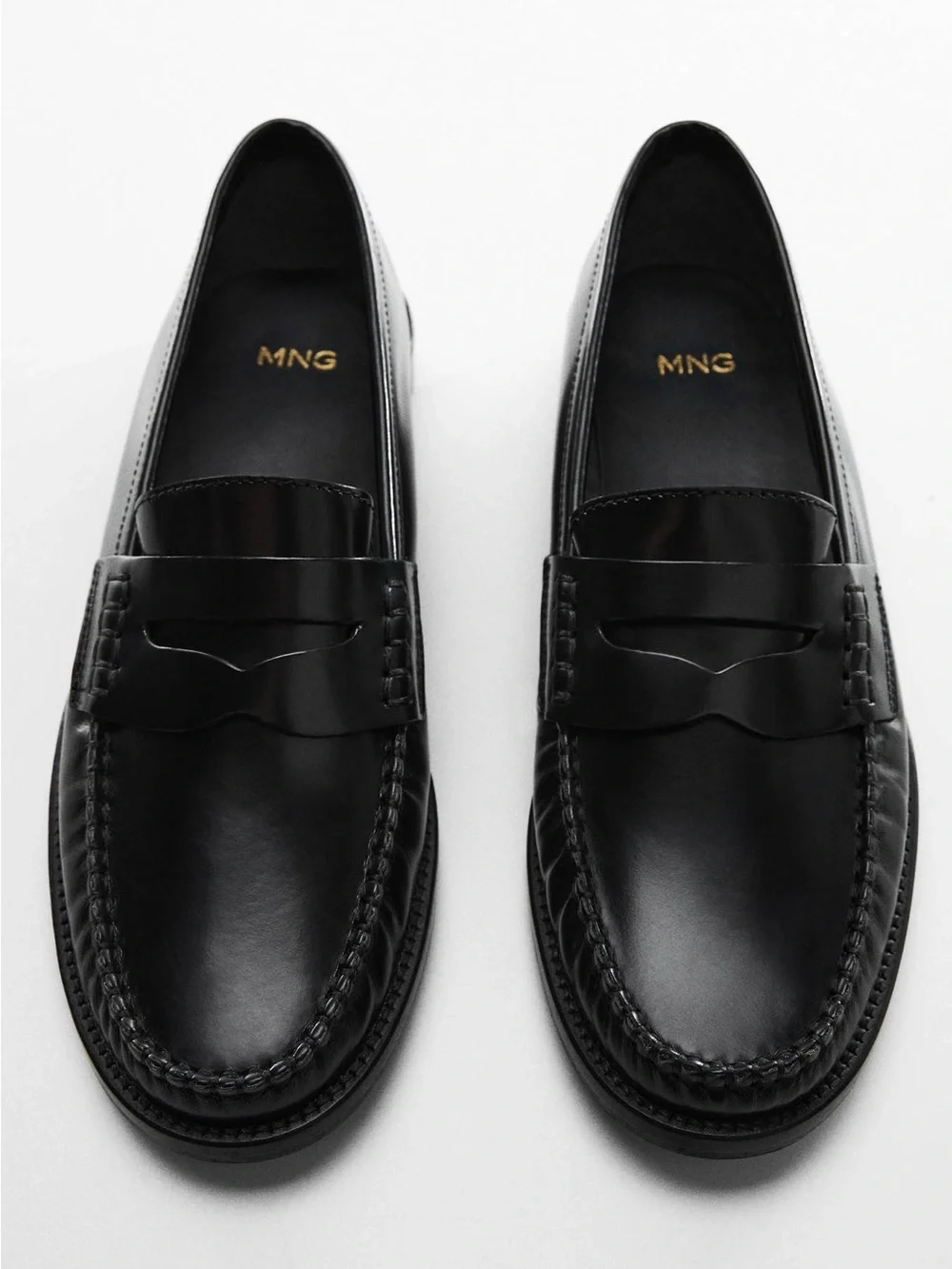 Mango leather penny loafers 38 - Picture 2 of 9